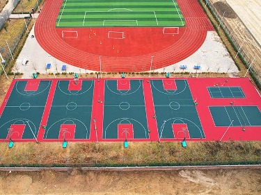 扶沟城郊三中综合运动场使用三公利华悬浮地板案例